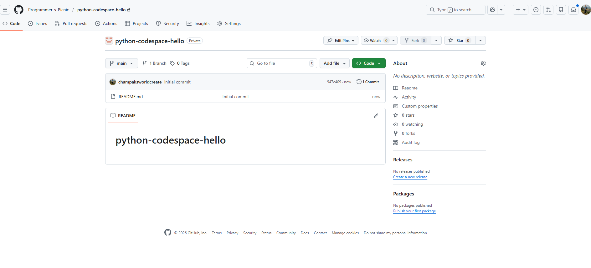 Create repo placeholder